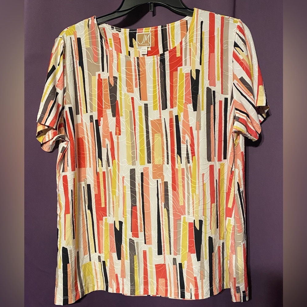 JM Collection multi-colored blouse